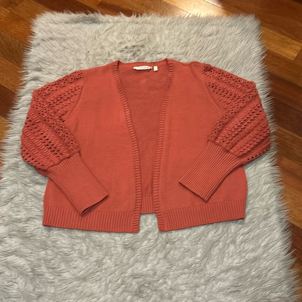 Soft surroundings hollyhock open‎ balloon sleeve cardigan